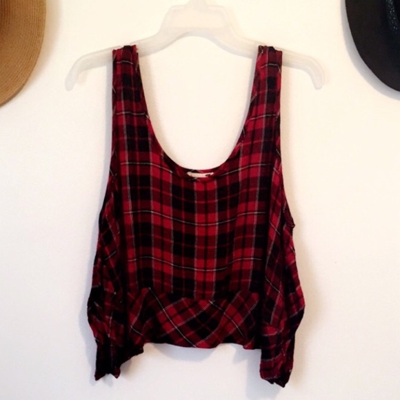 Urban Outfitters Plaid Crop Top - Picture 2 of 4